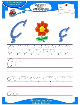 Çocuklar İçin Sesler Çizgi Çalışmaları Çalışma Sayfaları 